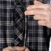 Тактична сорочка в клітинку Camotec Тайфун, темно-синя з білим