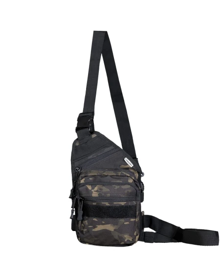 Тактична сумка-слінг з кобурою Camotec Gunner Sling, мультикам Black