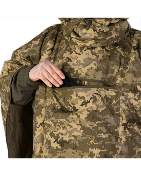 Утеплене пончо-трансформер Camotec Кірея, піксель ММ-14