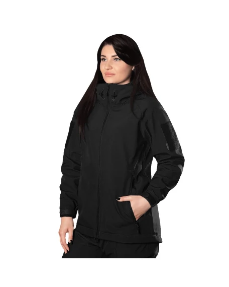 Жіноча тактична куртка софтшел Camotec Pani SoftShell, чорна