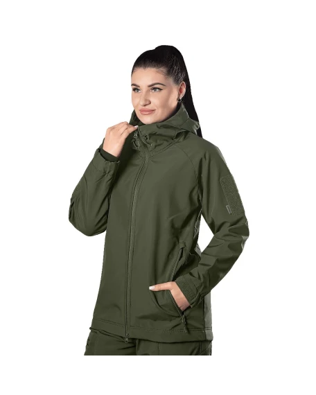 Жіноча тактична куртка софтшел Camotec Pani SoftShell, олива