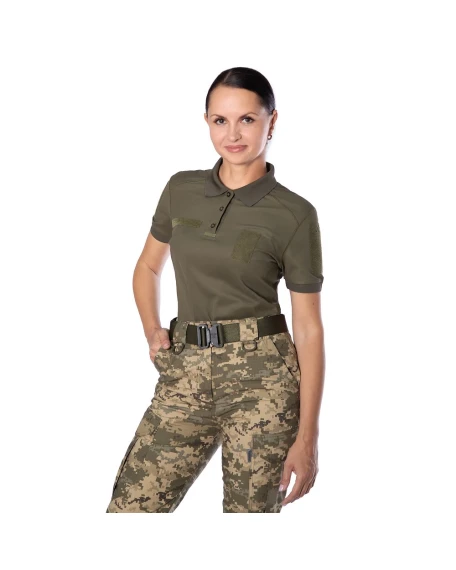Жіноче тактичне поло Camotec Pani Army ID 2.0 CoolPass Pique LT, олива