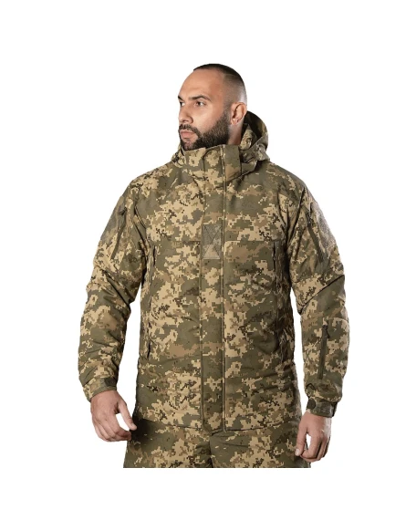 Зимова тактична куртка Camotec Defender 7 Level, піксель ММ-14