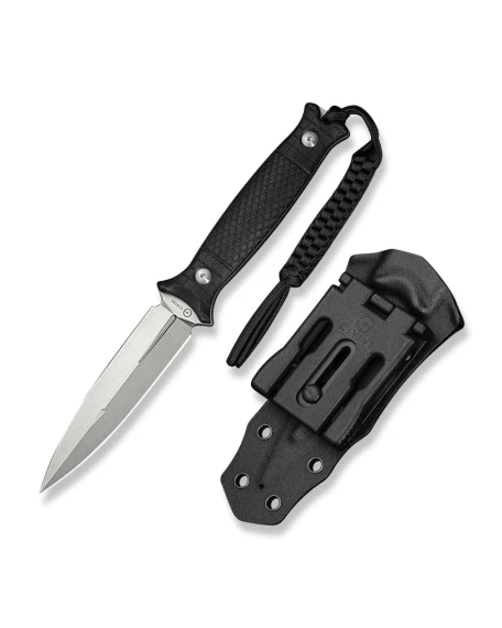 Ніж фіксований Civivi Perfrico C23026-1 з чохлом, Sandvik 14C28N, G10, чорний