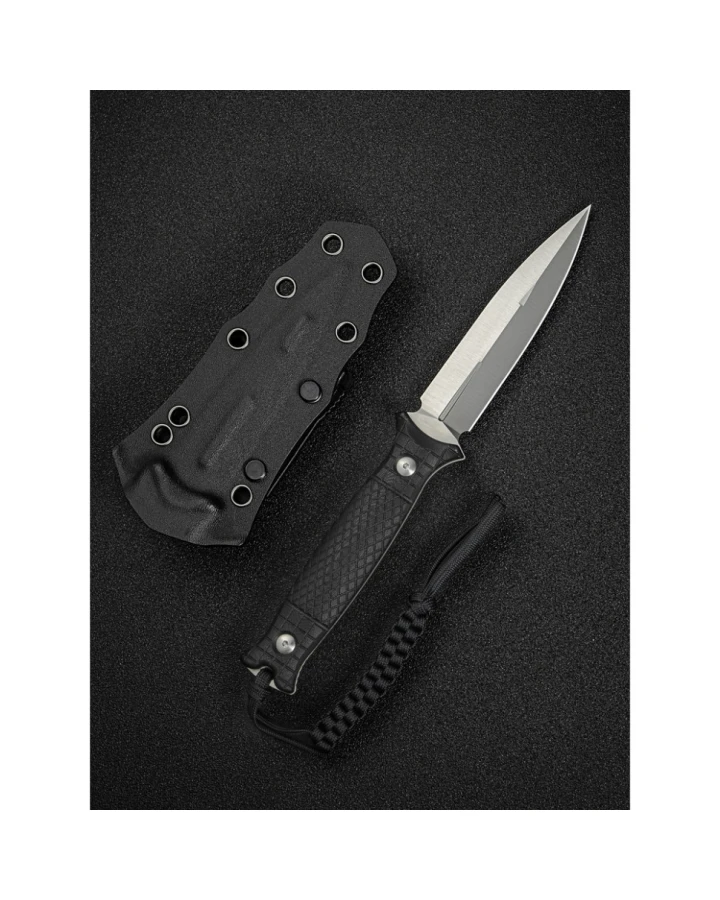 Ніж фіксований Civivi Perfrico C23026-1 з чохлом, Sandvik 14C28N, G10, чорний