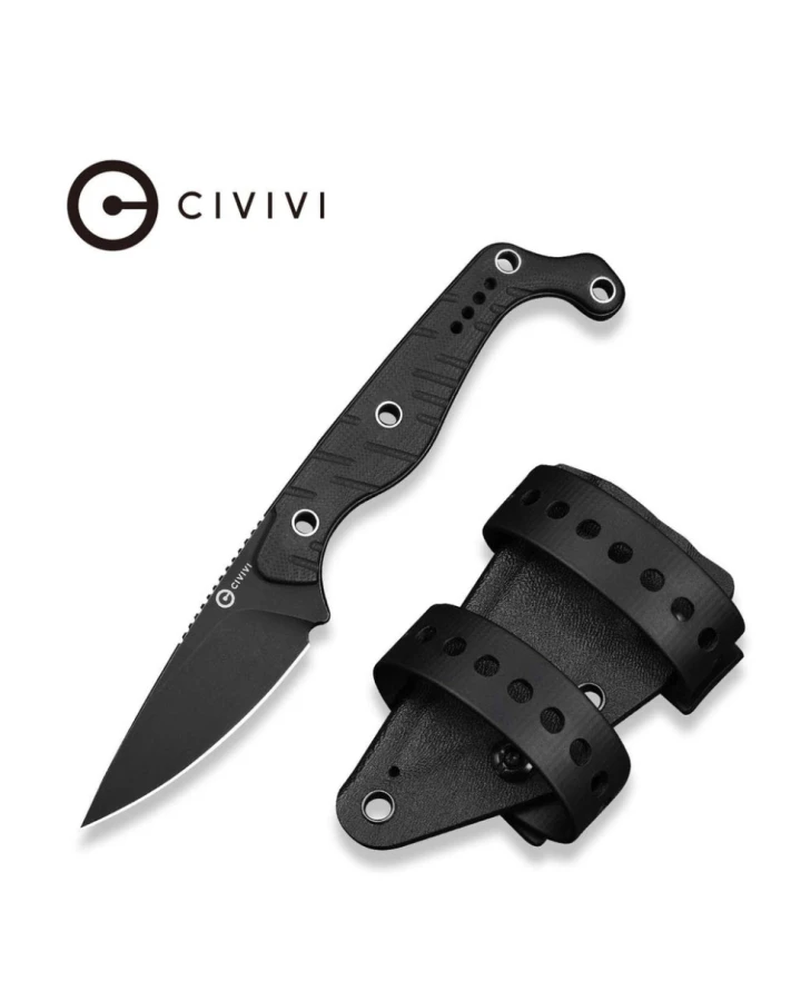 Ніж фіксований Civivi SŌKN C22027-3, Nitro-V, G10, чорний