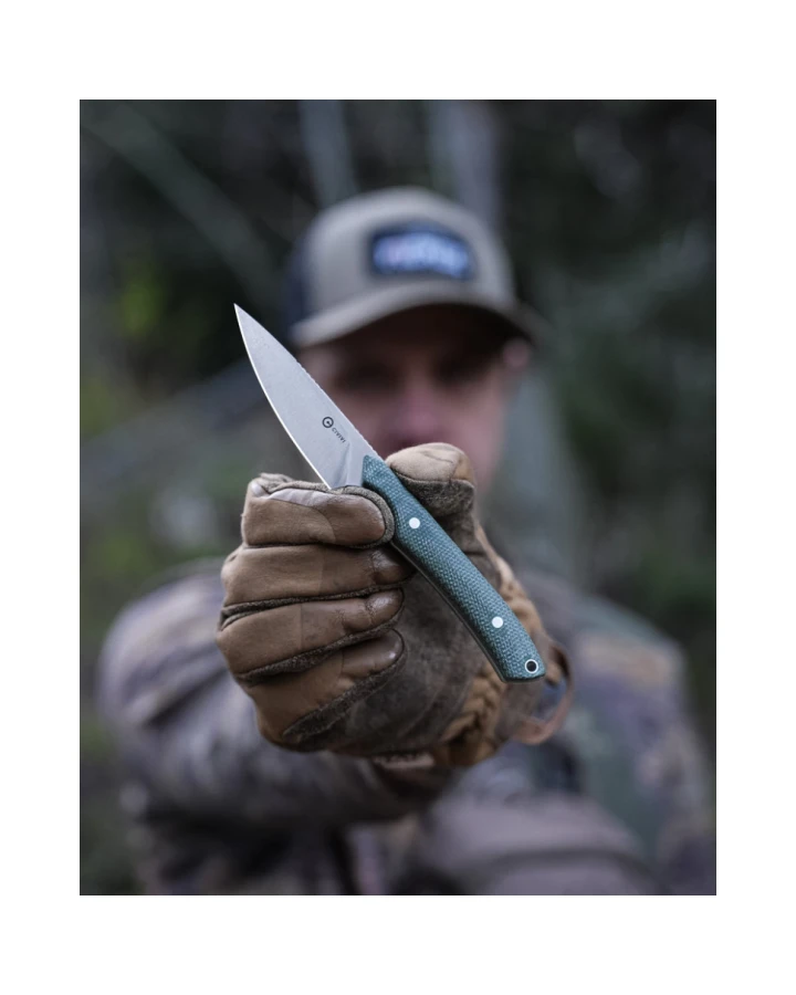 Ніж фіксований кишеньковий Civivi High Grass Field Knife C25084-2, Sandvik 14C28N, мікарта, зелений