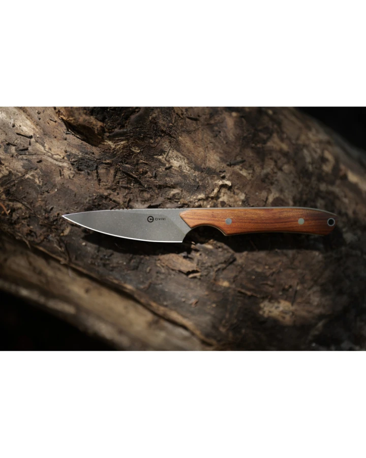 Ніж фіксований кишеньковий Civivi High Grass Field Knife C25084-3, Sandvik 14C28N, дерево, коричневий