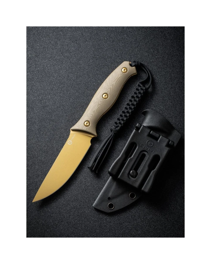 Ніж фіксований тактичний Civivi Stormridge C23041-2, Nitro-V, G10, бежевий