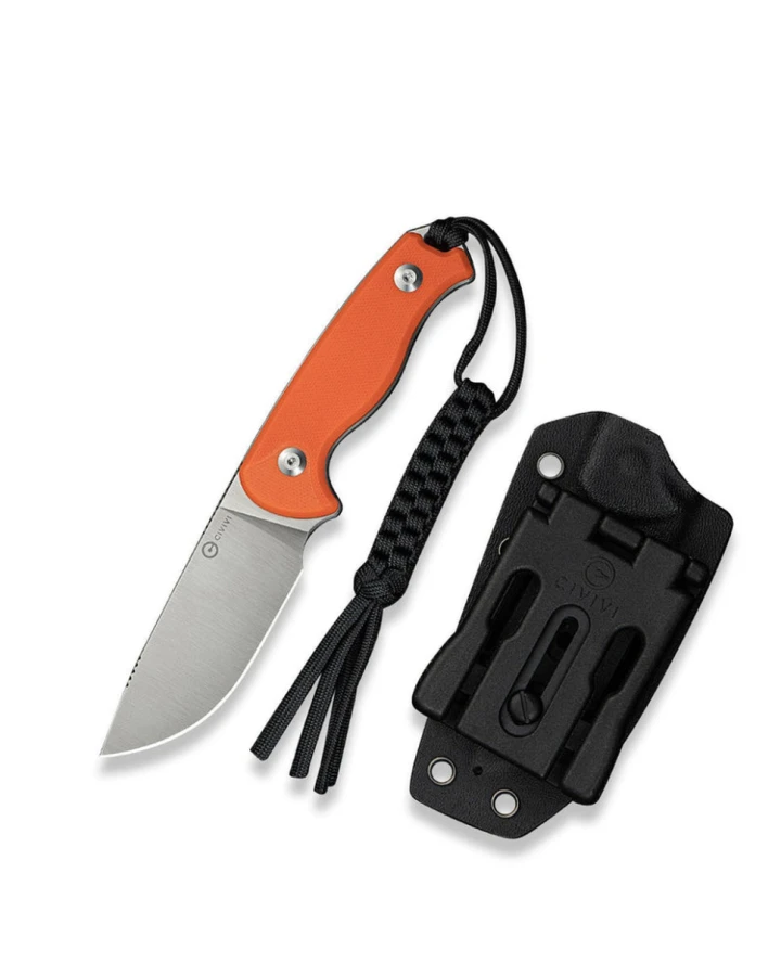 Ніж фіксований тактичний Civivi Timberbark C23094-2, Sandvik 14C28N, G10, помаранчевий