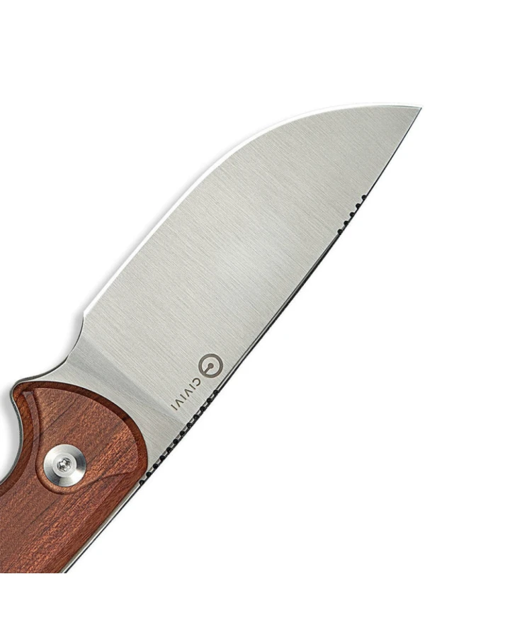Ніж фіксований тактичний Civivi Timberbark C23094-4, Sandvik 14C28N, дерево, коричневий