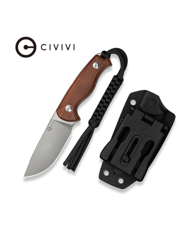 Ніж фіксований тактичний Civivi Timberbark C23094-4, Sandvik 14C28N, дерево, коричневий
