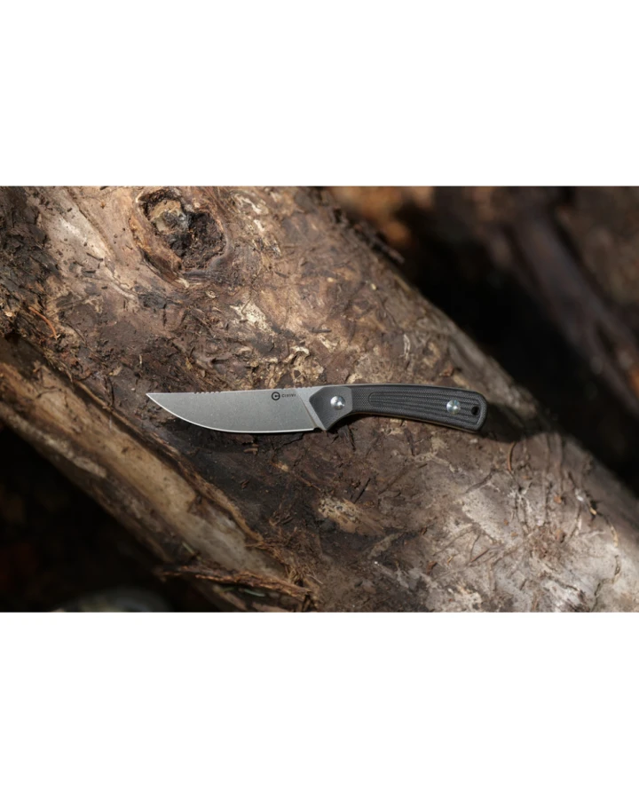Ніж фіксований туристичний Civivi Carveth C25040-1, AEB-L, G10, чорний