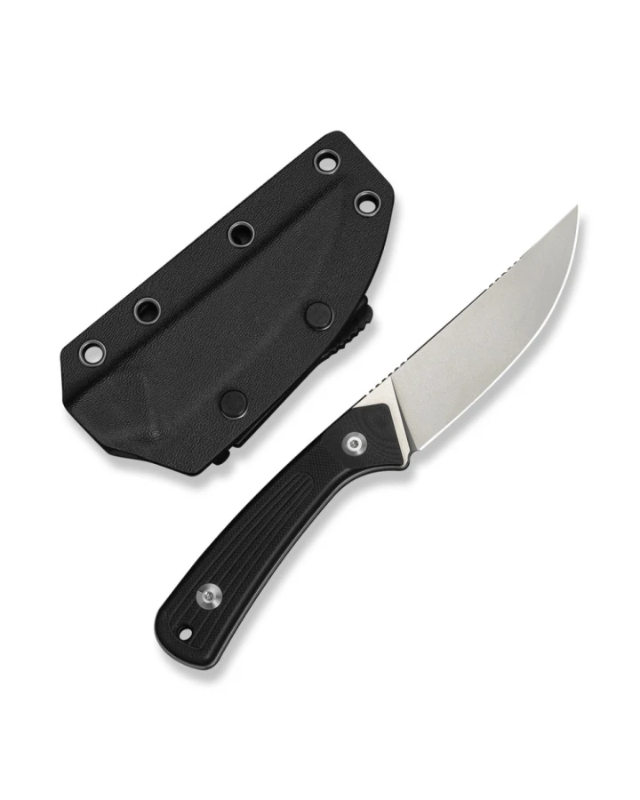 Ніж фіксований туристичний Civivi Carveth C25040-1, AEB-L, G10, чорний
