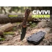 Ніж фіксований туристичний Civivi Carveth C25040-2, AEB-L, G10, помаранчевий/чорний