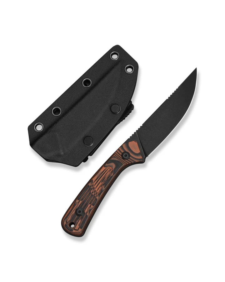 Ніж фіксований туристичний Civivi Carveth C25040-2, AEB-L, G10, помаранчевий/чорний