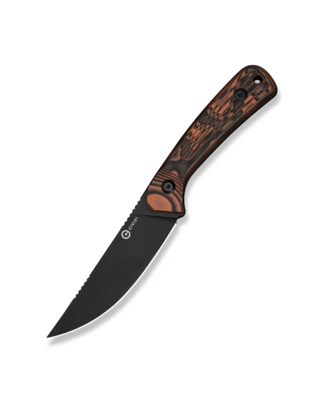Ніж фіксований туристичний Civivi Carveth C25040-2, AEB-L, G10, помаранчевий/чорний