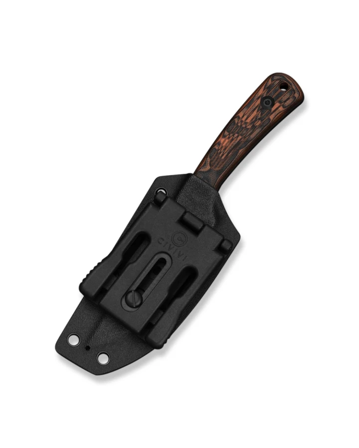 Ніж фіксований туристичний Civivi Carveth C25040-2, AEB-L, G10, помаранчевий/чорний
