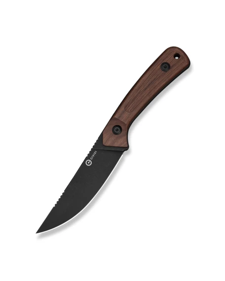 Ніж фіксований туристичний Civivi Carveth C25040-3, AEB-L, дерево, коричневий