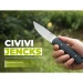 Ніж фіксований туристичний Civivi Jencks C24051-1, Sandvik 14C28N, G10, чорний