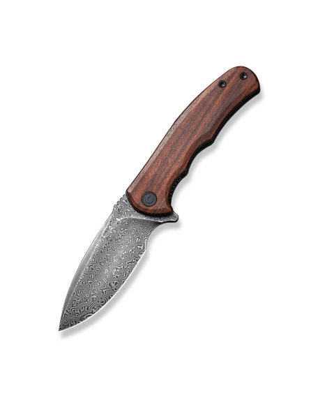 Ніж складаний Civivi Mini Praxis C18026C-DS1, Дамаська сталь, дерево, коричневий