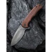 Ніж складаний Civivi Mini Praxis C18026C-DS1, Дамаська сталь, дерево, коричневий