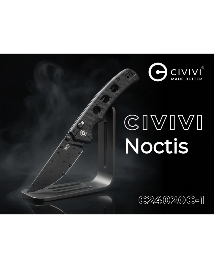 Ніж складаний Civivi Noctis C24020С-1 C24020C-1, Nitro-V, G10, чорний
