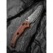 Ніж складаний Civivi Sixgill Guibourtia Wood C24050-DS1, Дамаська сталь, дерево, коричневий