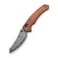 Ніж складаний Civivi Sixgill Guibourtia Wood C24050-DS1, Дамаська сталь, дерево, коричневий