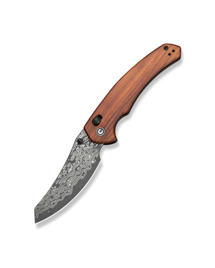 Ніж складаний Civivi Sixgill Guibourtia Wood C24050-DS1, Дамаська сталь, дерево, коричневий