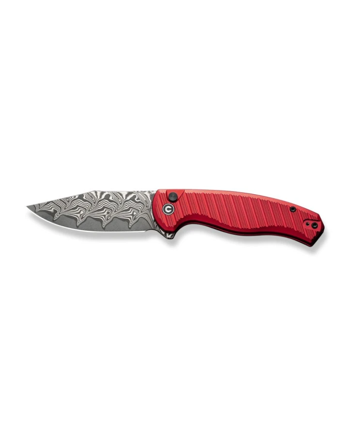 Ніж складаний Civivi Stormhowl C23040B-DS1, Дамаська сталь, алюміній, червоний