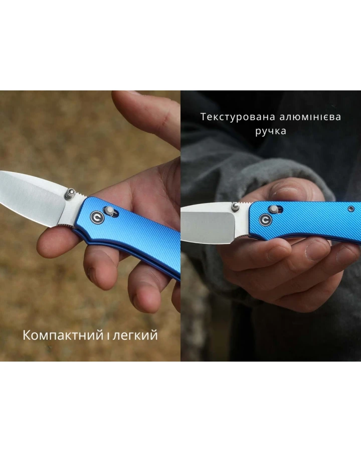 Ніж складаний кишеньковий Civivi Baby Banter 2 C23074-1, Nitro-V, алюміній, синій