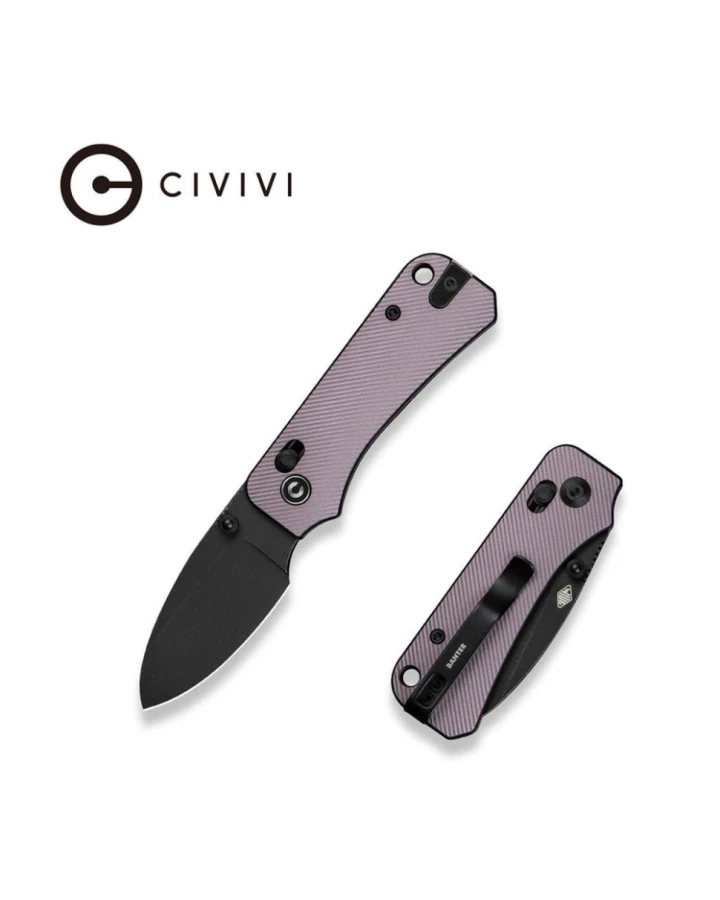 Ніж складаний кишеньковий Civivi Baby Banter 2 C23074-2, Nitro-V, алюміній, фіолетовий