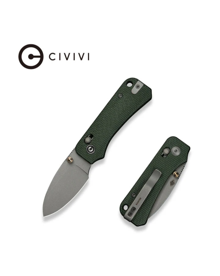 Ніж складаний кишеньковий Civivi Baby Banter 2 C23074-3, Nitro-V, мікарта, зелений