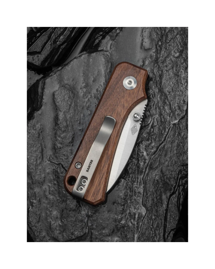 Ніж складаний кишеньковий Civivi Baby Banter Slip Joint C25066A-2, Nitro-V, дерево, коричневий