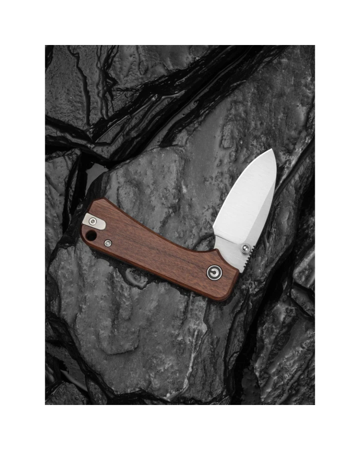 Ніж складаний кишеньковий Civivi Baby Banter Slip Joint C25066A-2, Nitro-V, дерево, коричневий