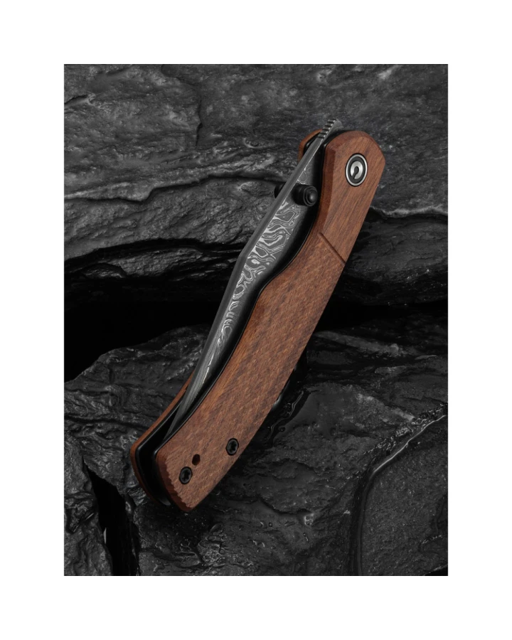 Ніж складаний кишеньковий Civivi Clingman C23065B-DS1, Дамаська сталь, дерево, коричневий