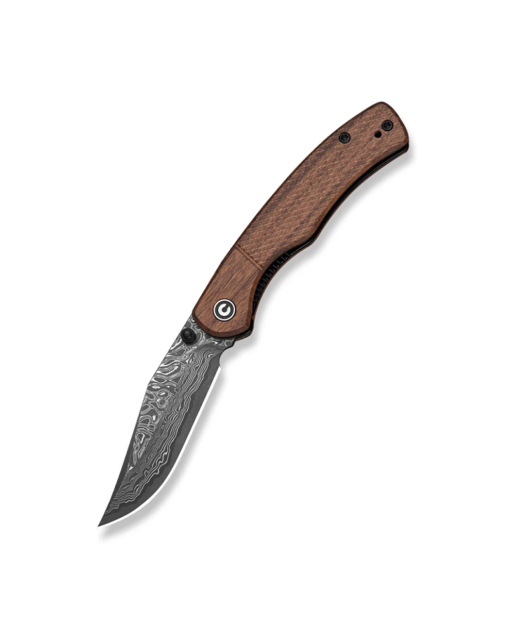 Ніж складаний кишеньковий Civivi Clingman C23065B-DS1, Дамаська сталь, дерево, коричневий