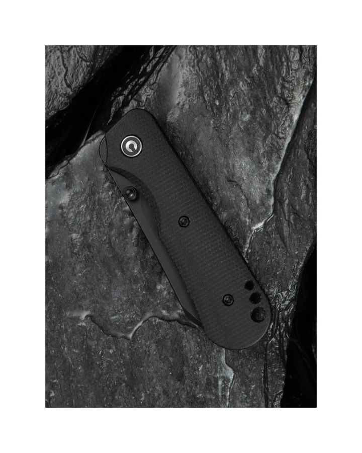 Ніж складаний кишеньковий Civivi Crabby C24055-3, Sandvik 14C28N, мікарта, чорний