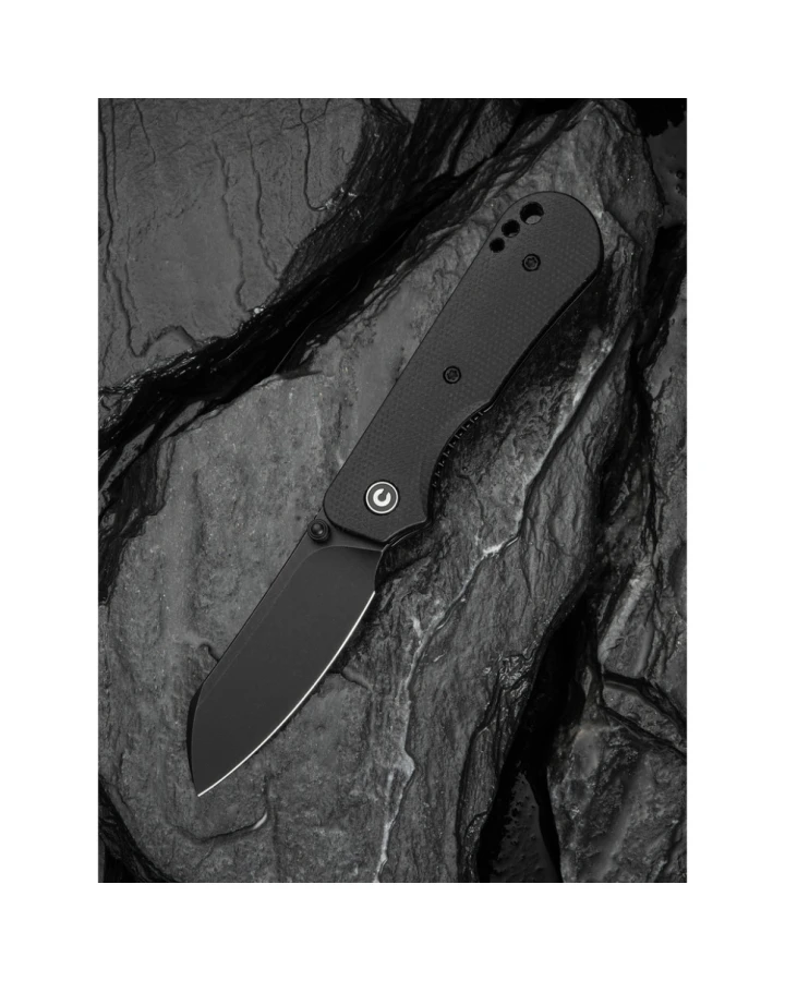 Ніж складаний кишеньковий Civivi Crabby C24055-3, Sandvik 14C28N, мікарта, чорний