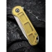 Ніж складаний кишеньковий Civivi Elementum C907A-4, D2, Ultem, золотий