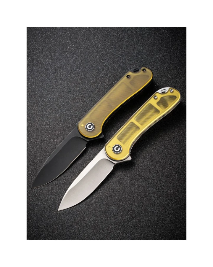 Ніж складаний кишеньковий Civivi Elementum C907A-4, D2, Ultem, золотий