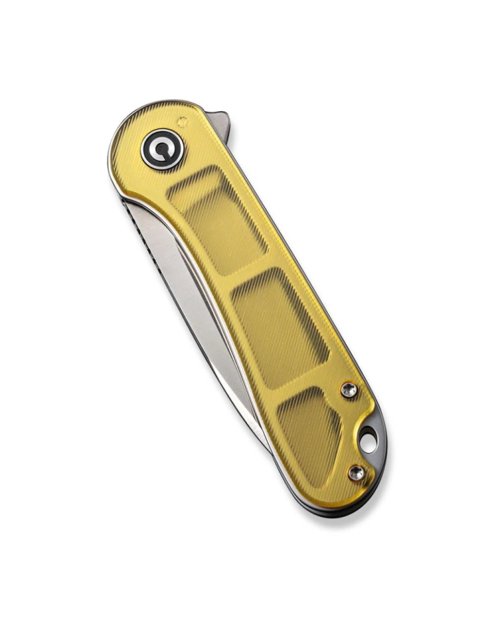 Ніж складаний кишеньковий Civivi Elementum C907A-4, D2, Ultem, золотий