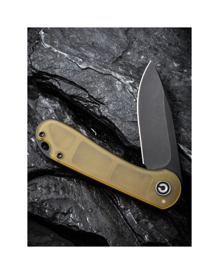 Ніж складаний кишеньковий Civivi Elementum C907A-5, D2, Ultem, золотий