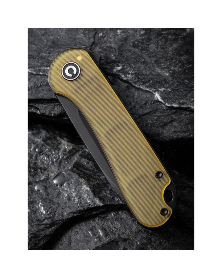 Ніж складаний кишеньковий Civivi Elementum C907A-5, D2, Ultem, золотий