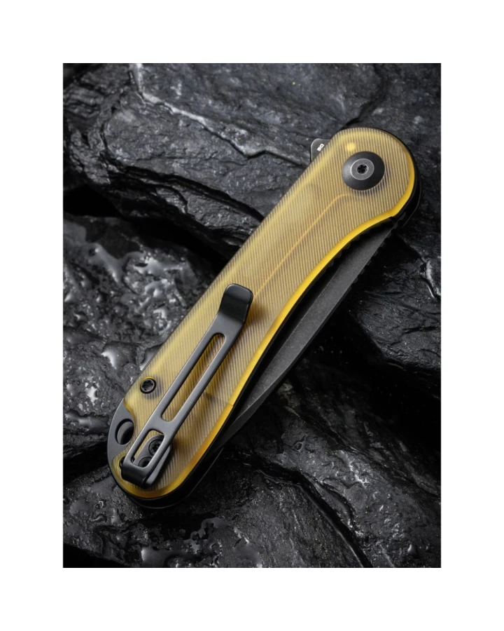 Ніж складаний кишеньковий Civivi Elementum C907A-5, D2, Ultem, золотий