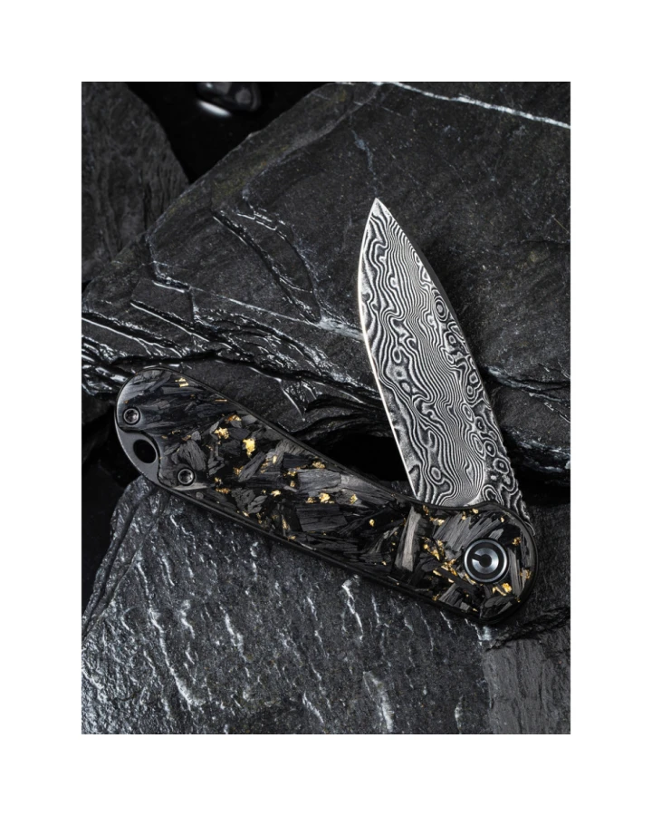 Ніж складаний кишеньковий Civivi Elementum C907C-DS1, Дамаська сталь, карбон, сірий