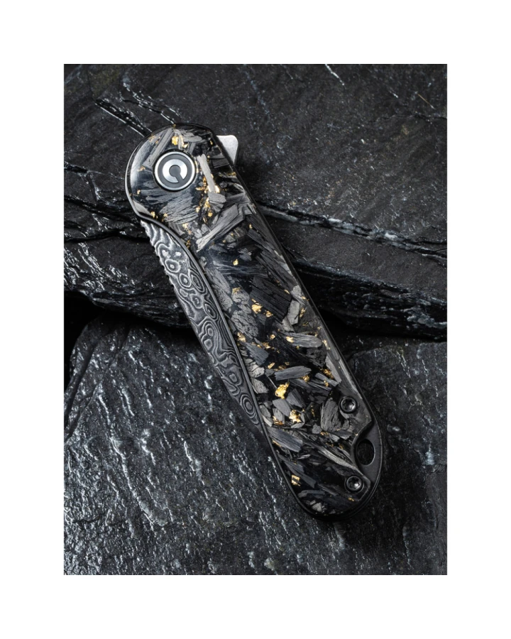 Ніж складаний кишеньковий Civivi Elementum C907C-DS1, Дамаська сталь, карбон, сірий
