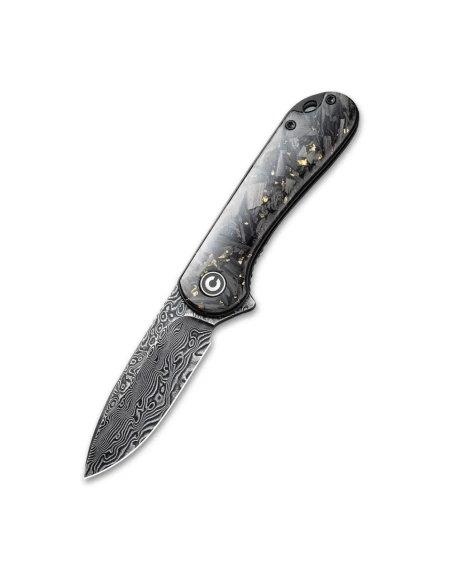 Ніж складаний кишеньковий Civivi Elementum C907C-DS1, Дамаська сталь, карбон, сірий