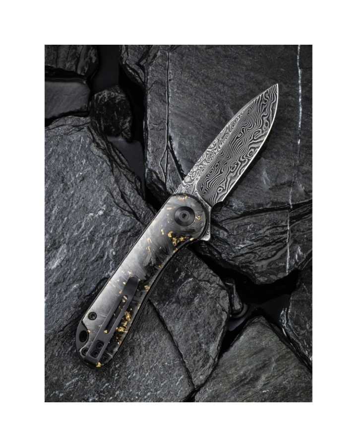 Ніж складаний кишеньковий Civivi Elementum C907C-DS1, Дамаська сталь, карбон, сірий